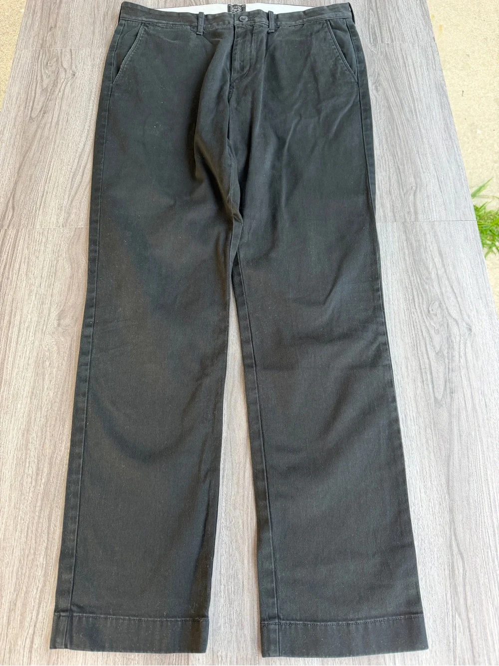 J.Crew Mens 770 Straight Fit Stretch Chino Pants Mens 33x32 Black Flat Front